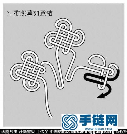 酢浆草结（人字，入字面编法） 如意结编法走线图！！！