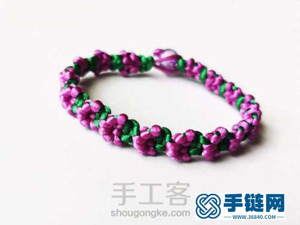 美美的小花手链编法