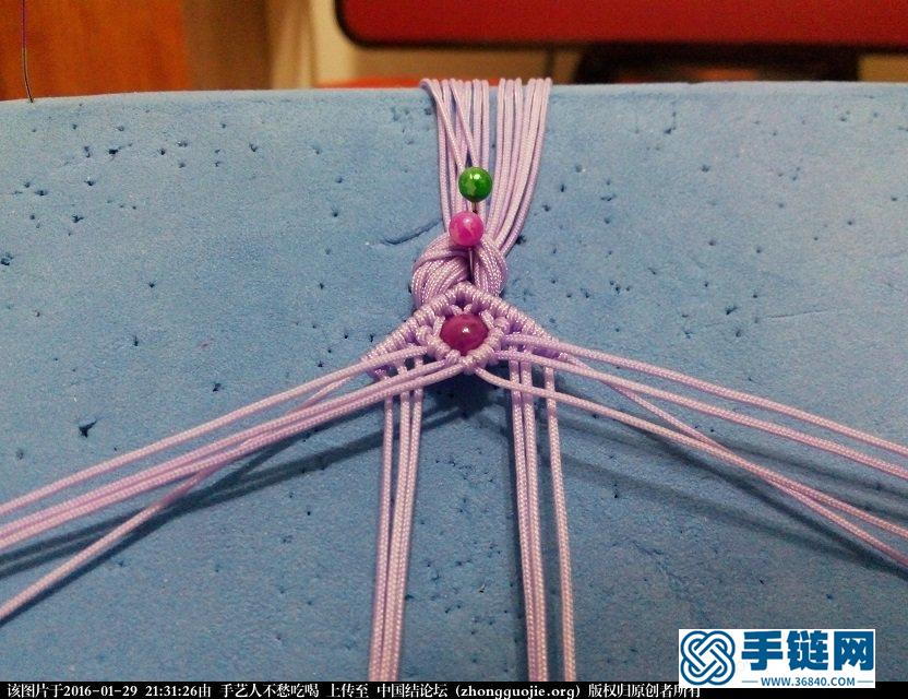 紫色浪漫手绳-新手学习作品