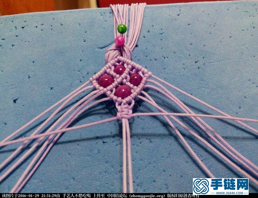 紫色浪漫手绳-新手学习作品