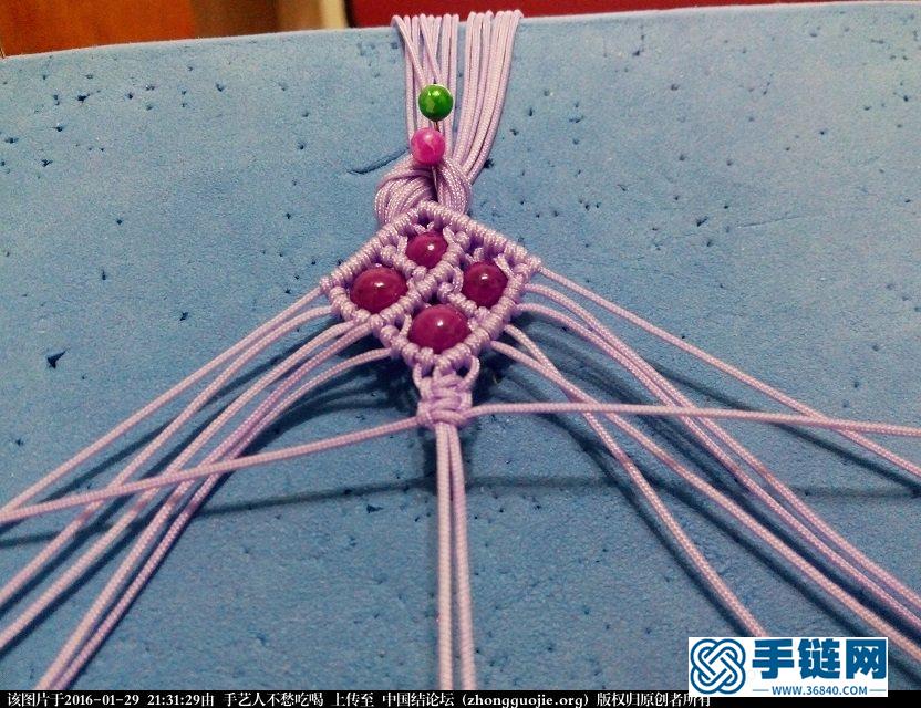 紫色浪漫手绳-新手学习作品