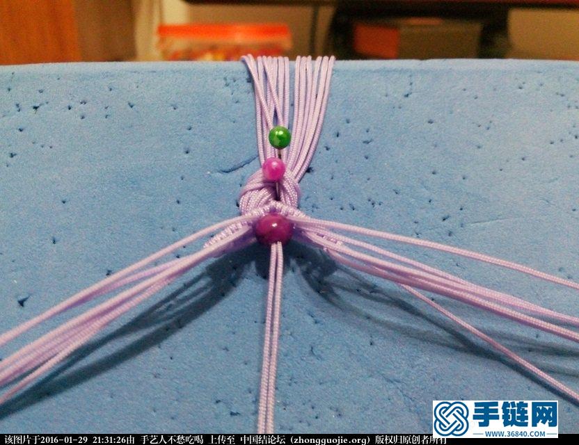 紫色浪漫手绳-新手学习作品