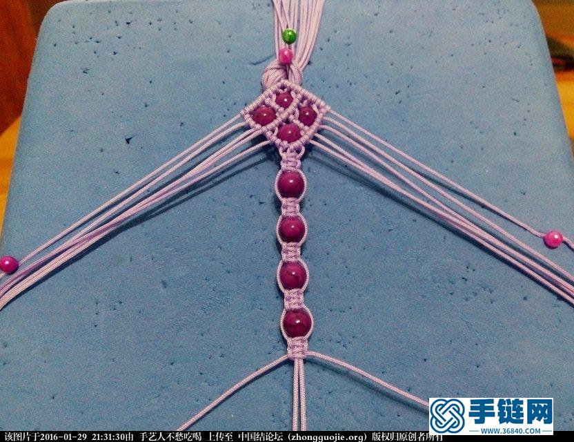 紫色浪漫手绳-新手学习作品
