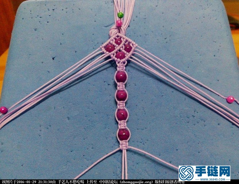 紫色浪漫手绳-新手学习作品