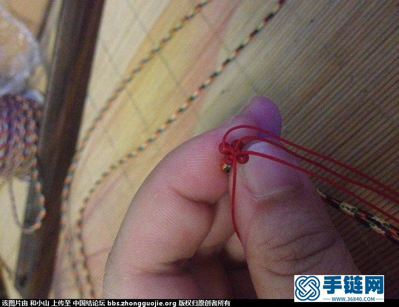 串珠玉米结（圆型吉祥结）金刚结组合手绳