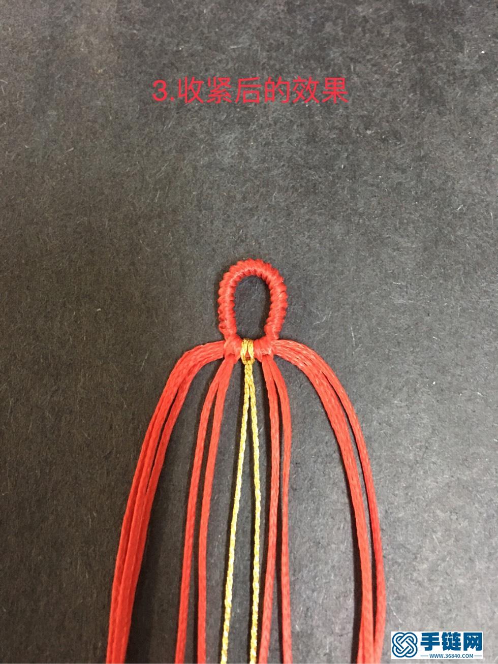 金线包边手绳手链教程