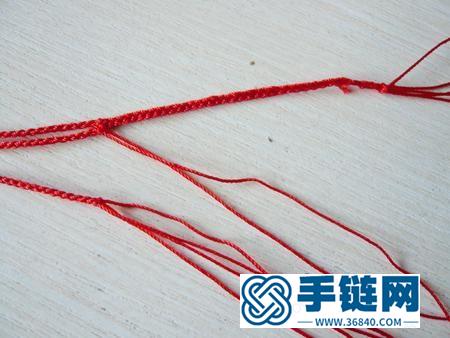 三生绳三层红绳手链的编法（多图）