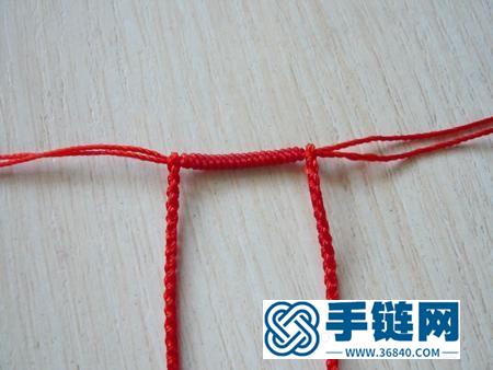 三生绳三层红绳手链的编法（多图）