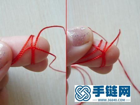 三生绳三层红绳手链的编法（多图）