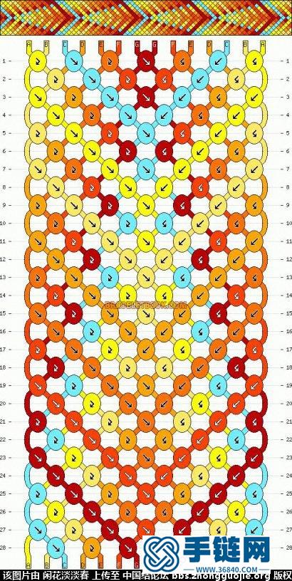 几款友谊手链（friendship bracelets）走线图
