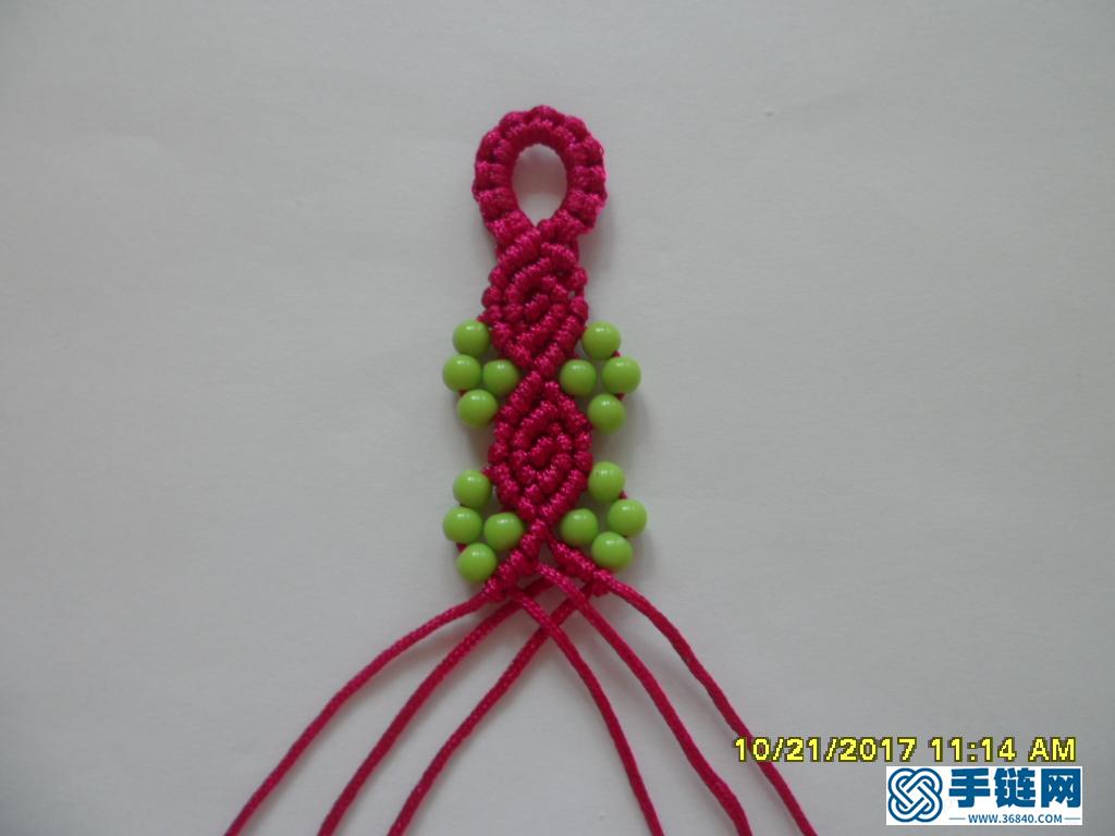 更新版串珠手绳（3）—— 玫瑰花蕾款