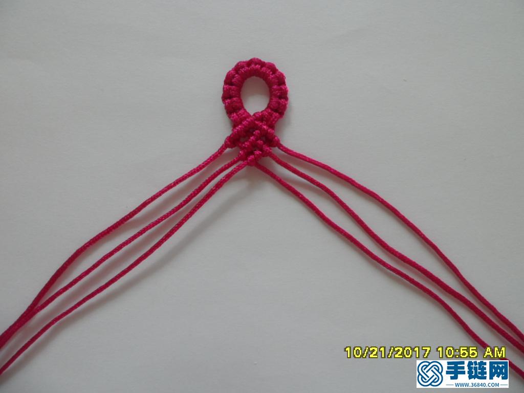 更新版串珠手绳（3）—— 玫瑰花蕾款