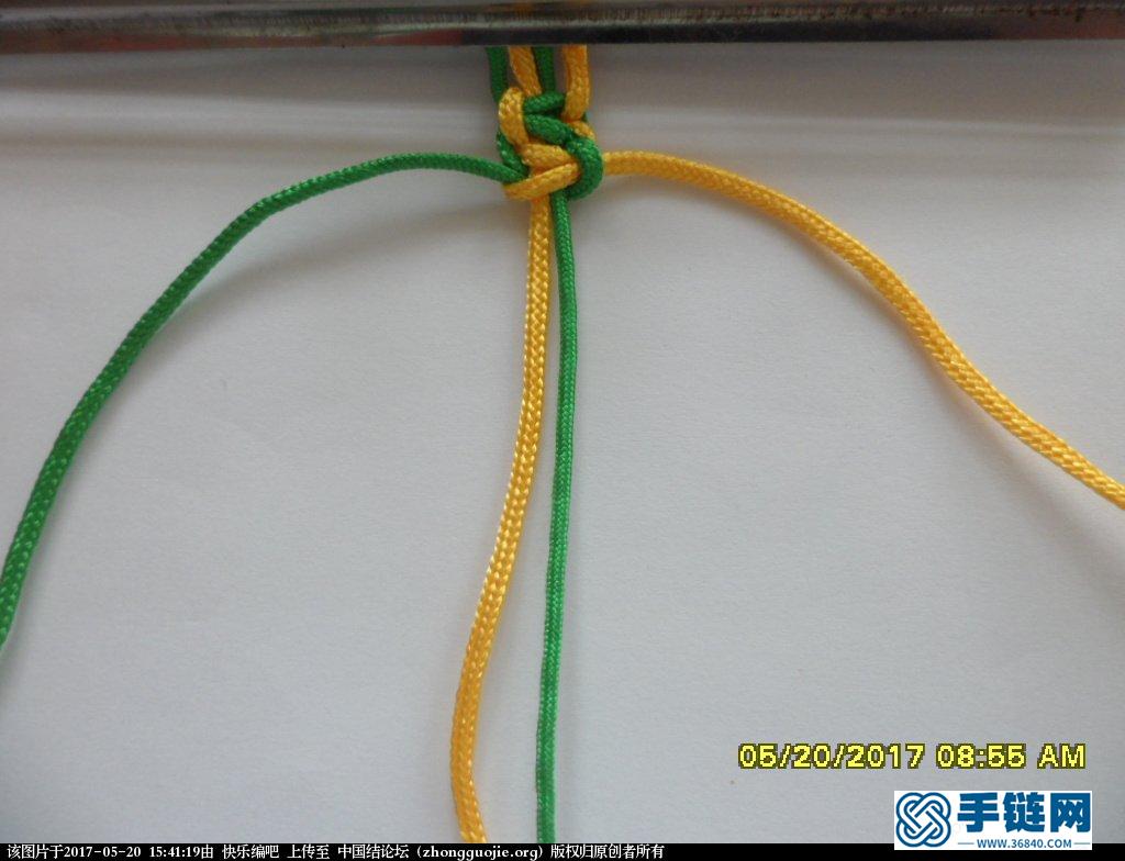 双色平结手绳  ——  平结还可以这样编  (1)