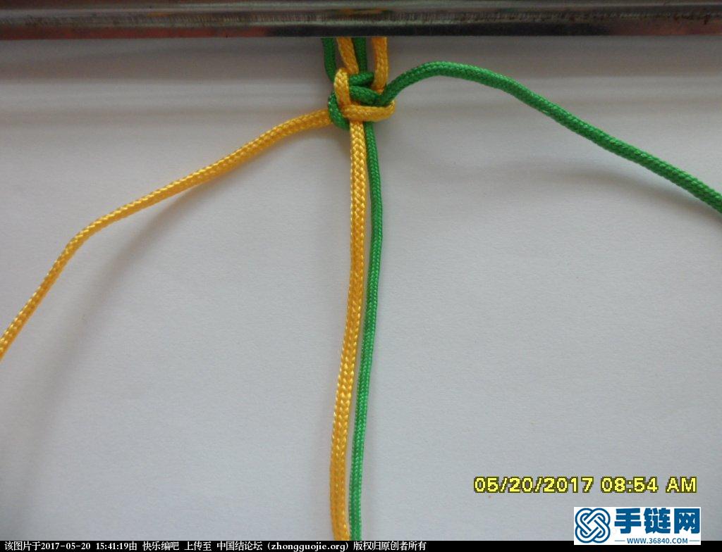 双色平结手绳  ——  平结还可以这样编  (1)
