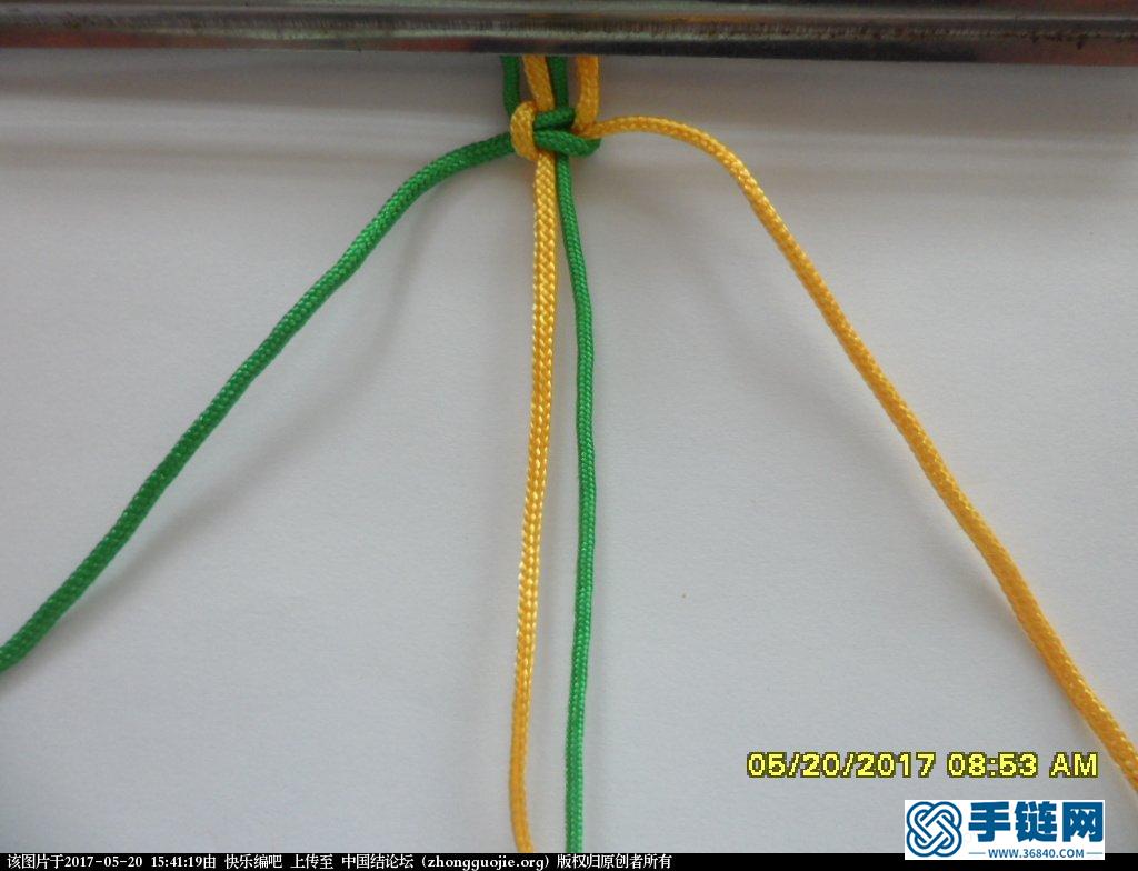 双色平结手绳  ——  平结还可以这样编  (1)