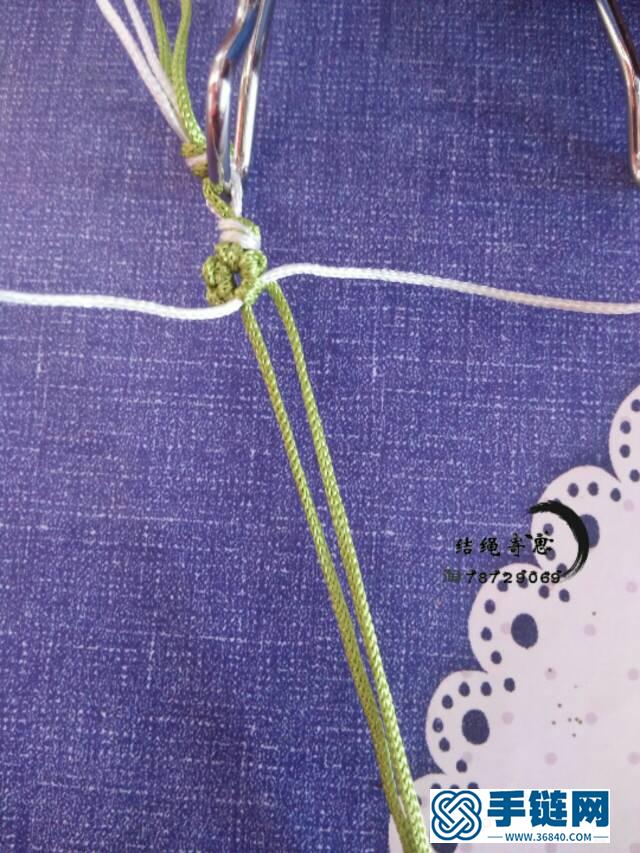 原创五瓣桃花手链 由别人的四瓣延伸过来的