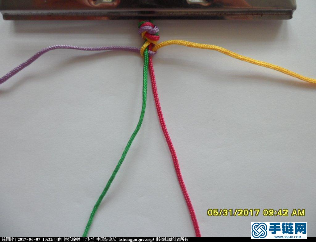 四色平结手绳 —— 平结还可以这样编 （2）