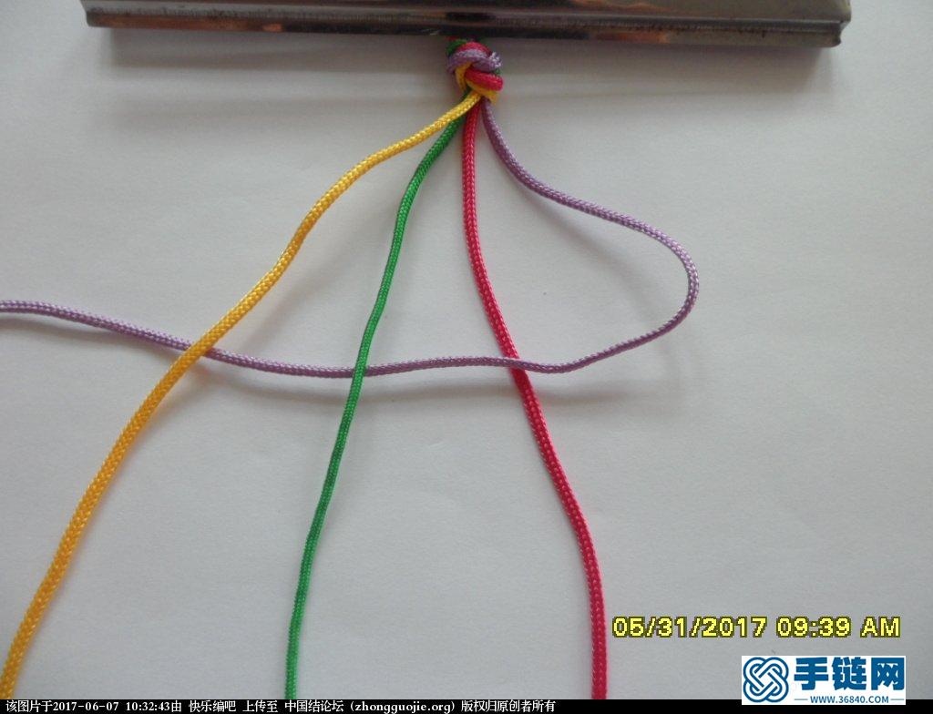四色平结手绳 —— 平结还可以这样编 （2）