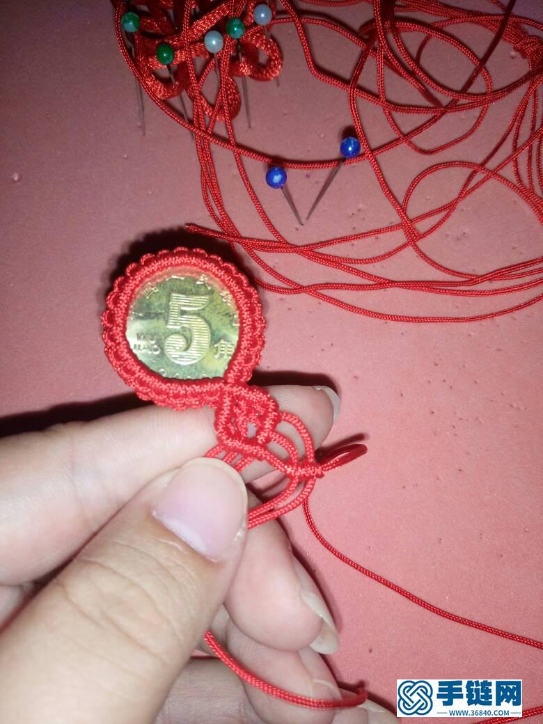 包硬币手链教程