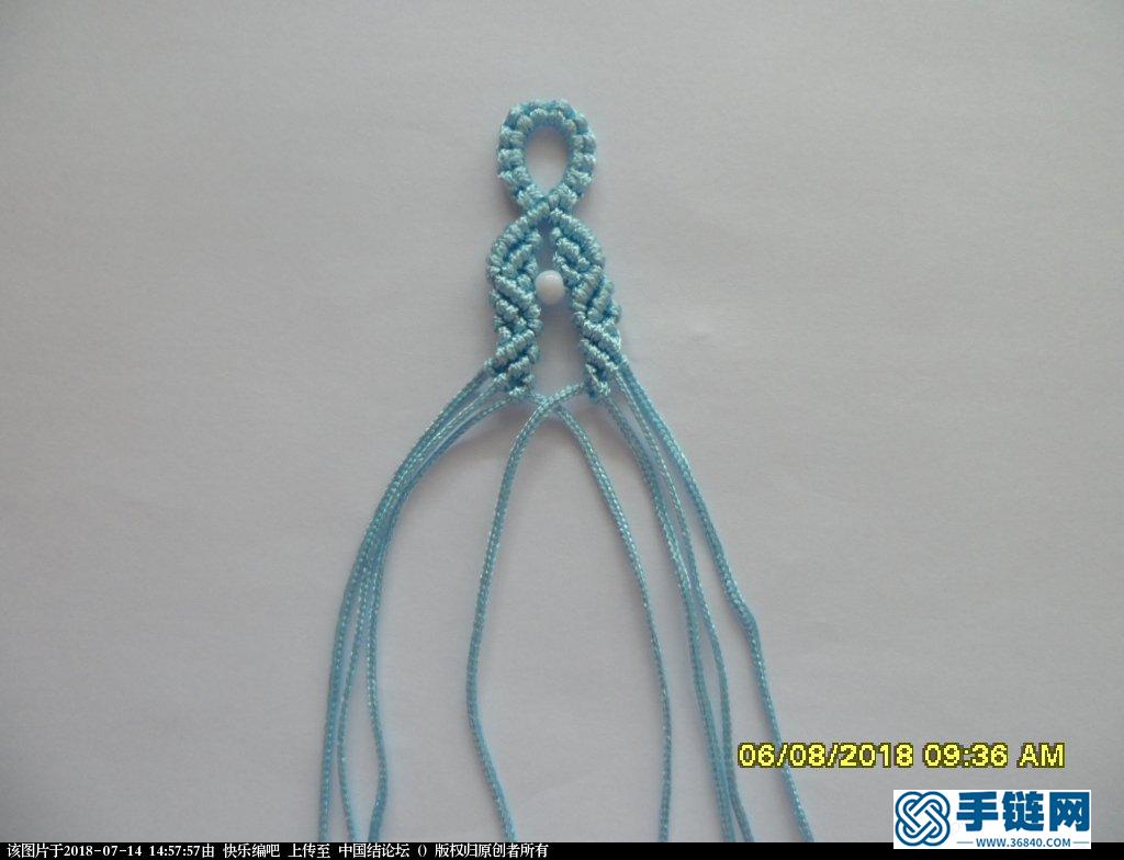 一款镂空版串珠手绳的编法（1）