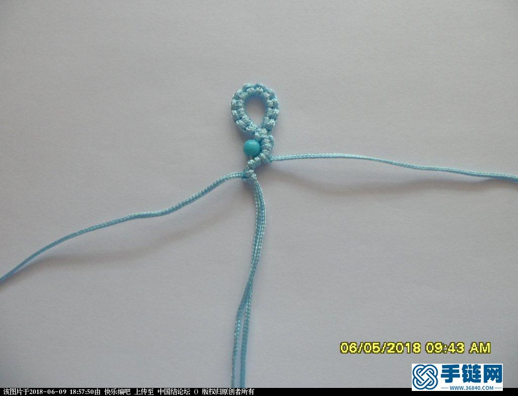 串珠手绳编织教程7，简单的斜卷结组合编法
