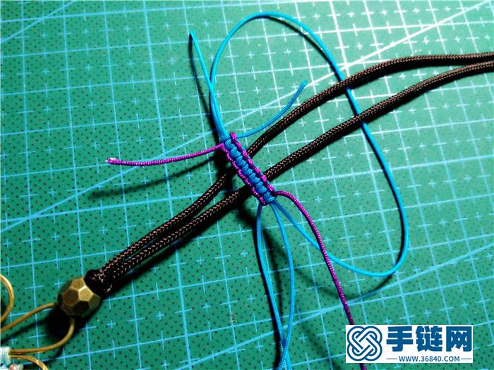 云微      铜线和macrame结合的项链耳环  哈哈哈