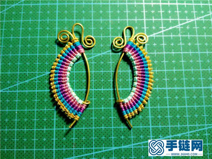 云微      铜线和macrame结合的项链耳环  哈哈哈
