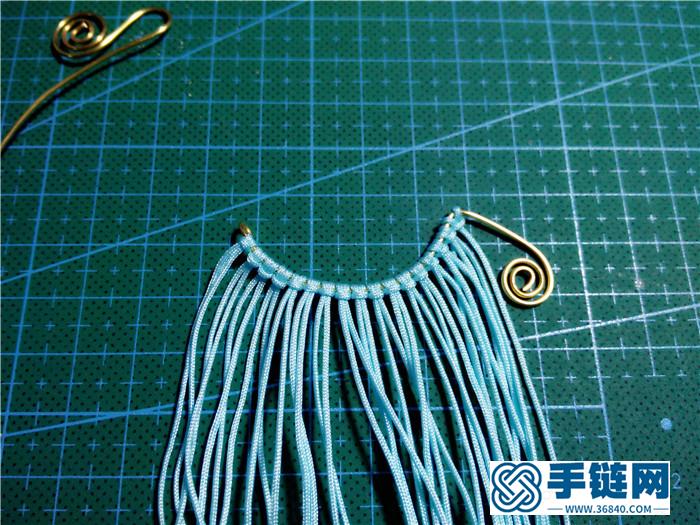 云微      铜线和macrame结合的项链耳环  哈哈哈