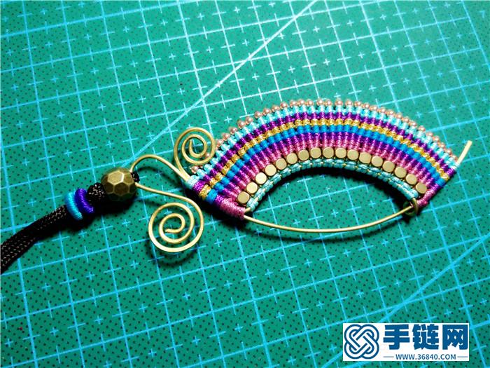 云微      铜线和macrame结合的项链耳环  哈哈哈