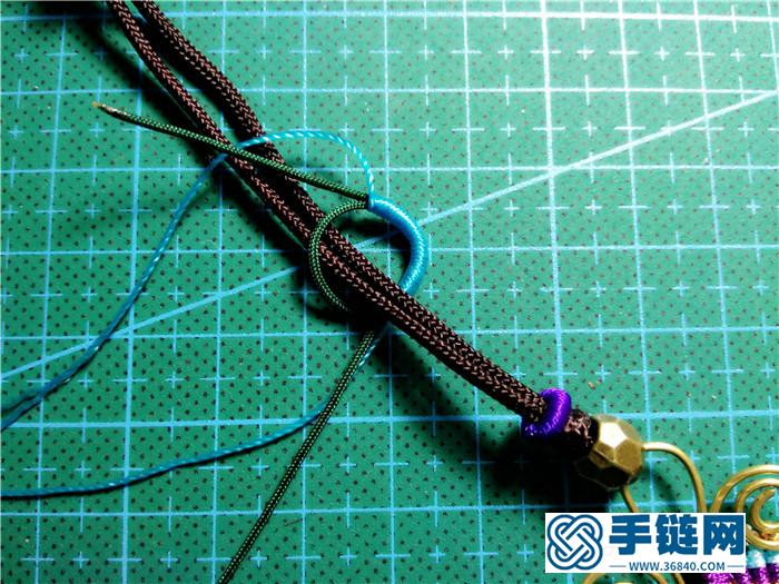 云微      铜线和macrame结合的项链耳环  哈哈哈