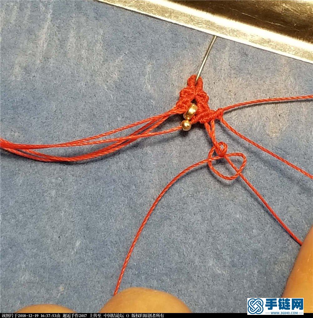 绳编耳饰——蝶舞