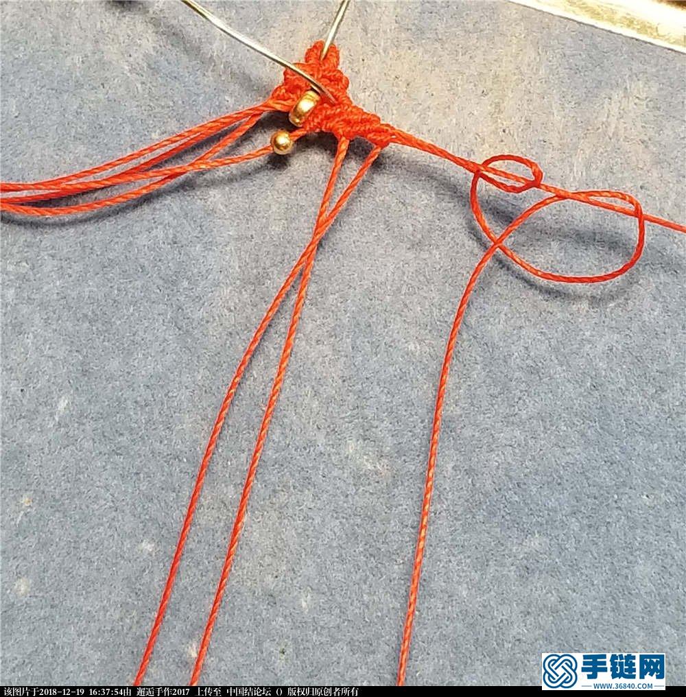 绳编耳饰——蝶舞