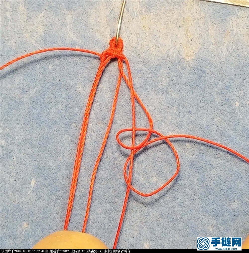 绳编耳饰——蝶舞