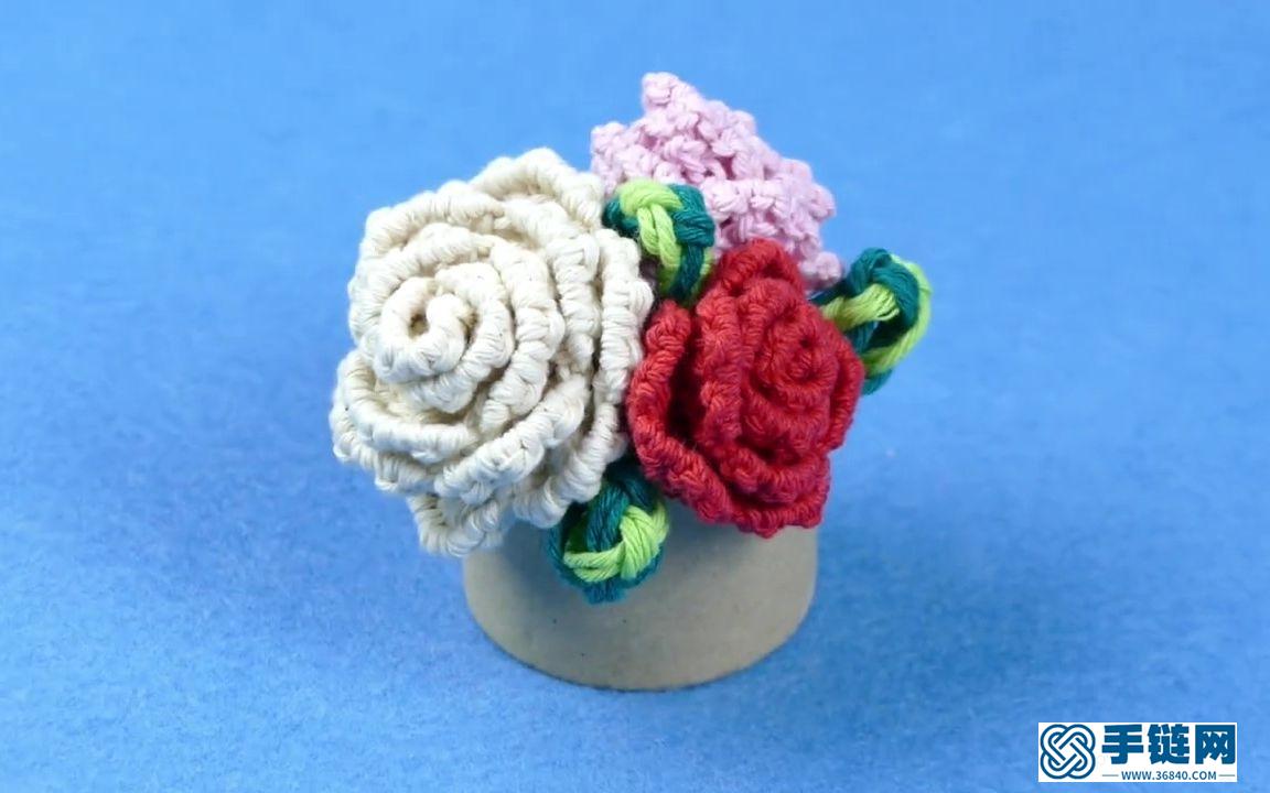 初学者也能学会的玫瑰花花朵编织教程，简单又美丽