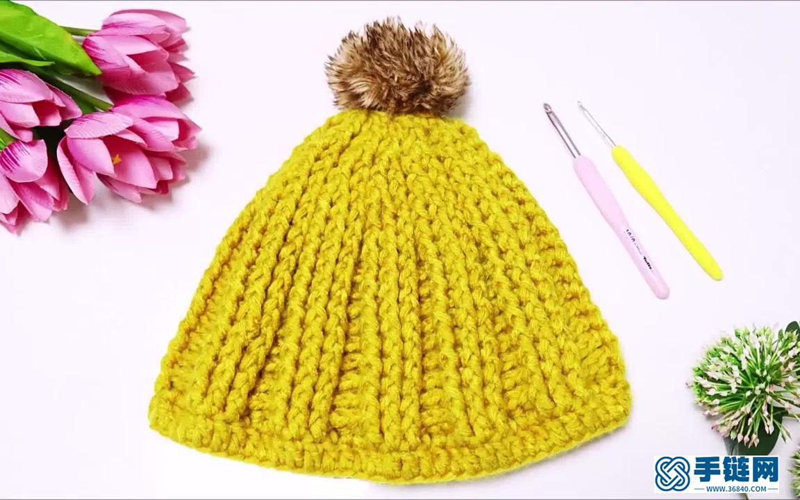 钩针编织简单好看的冬季毛线帽，厚实又保暖