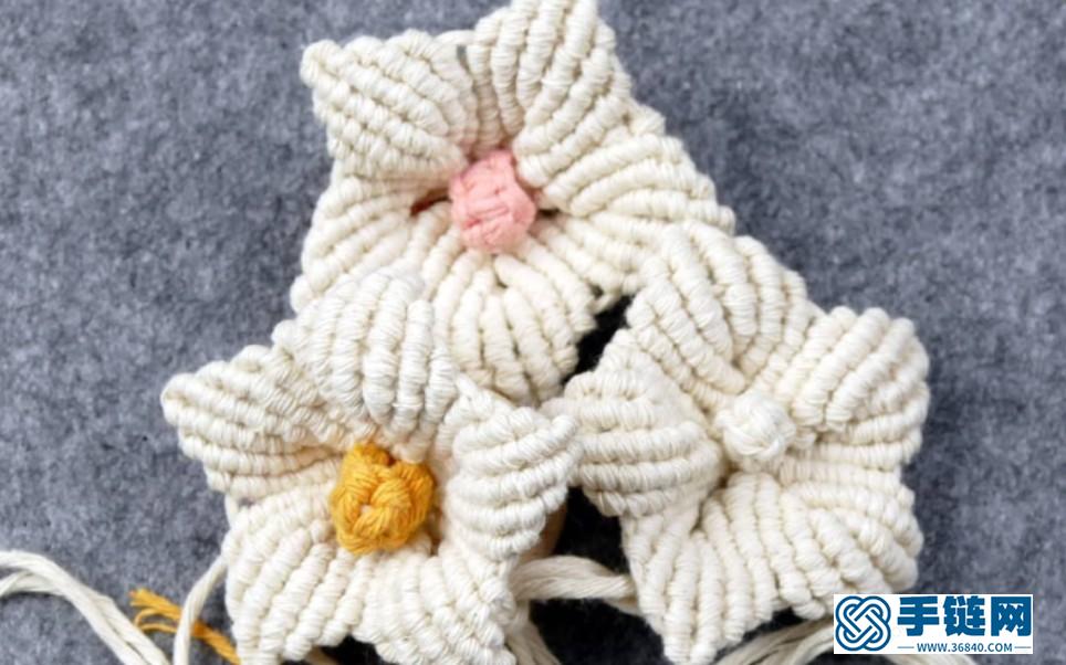Macrame编织简单漂亮的喇叭花