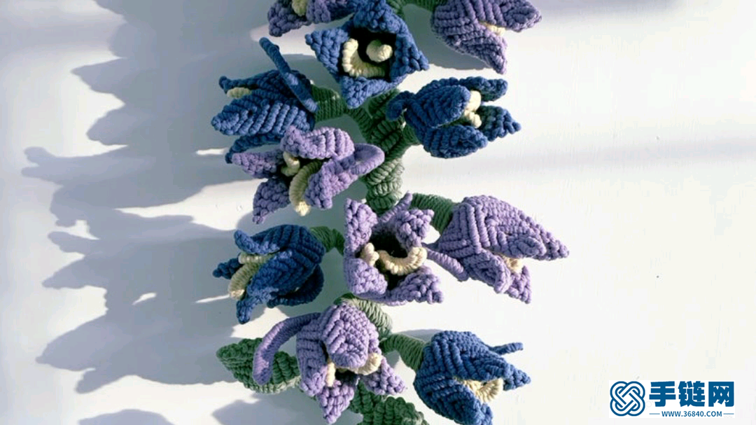 手工编织美丽西班牙蓝铃花 | 紫色风铃花