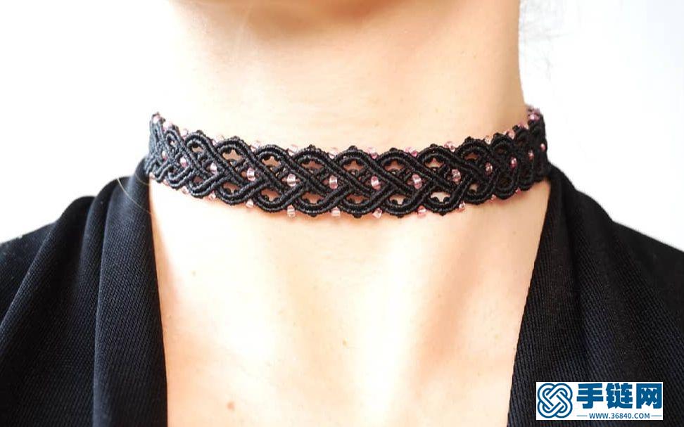  Macrame结绳编织优雅法国哥特式蕾丝短项链