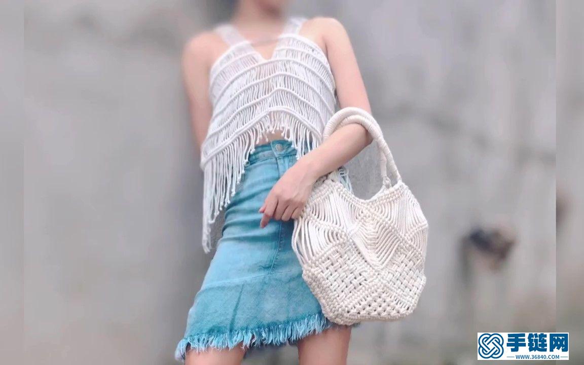  Macrame编织波西米亚休闲出街手提包，尽显独特的时尚魅力