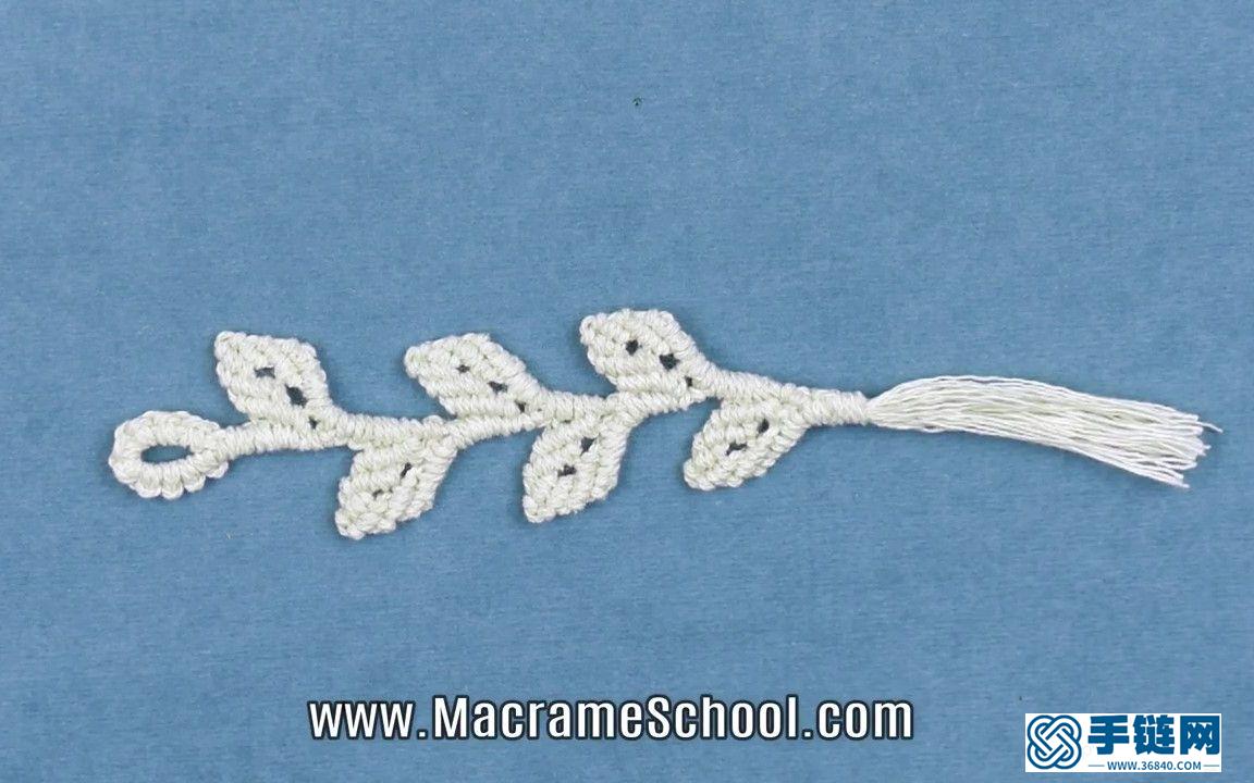  Macrame编织叶子挂件装饰
