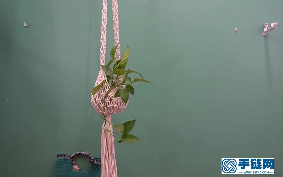  Macrame编织植物吊篮挂兜