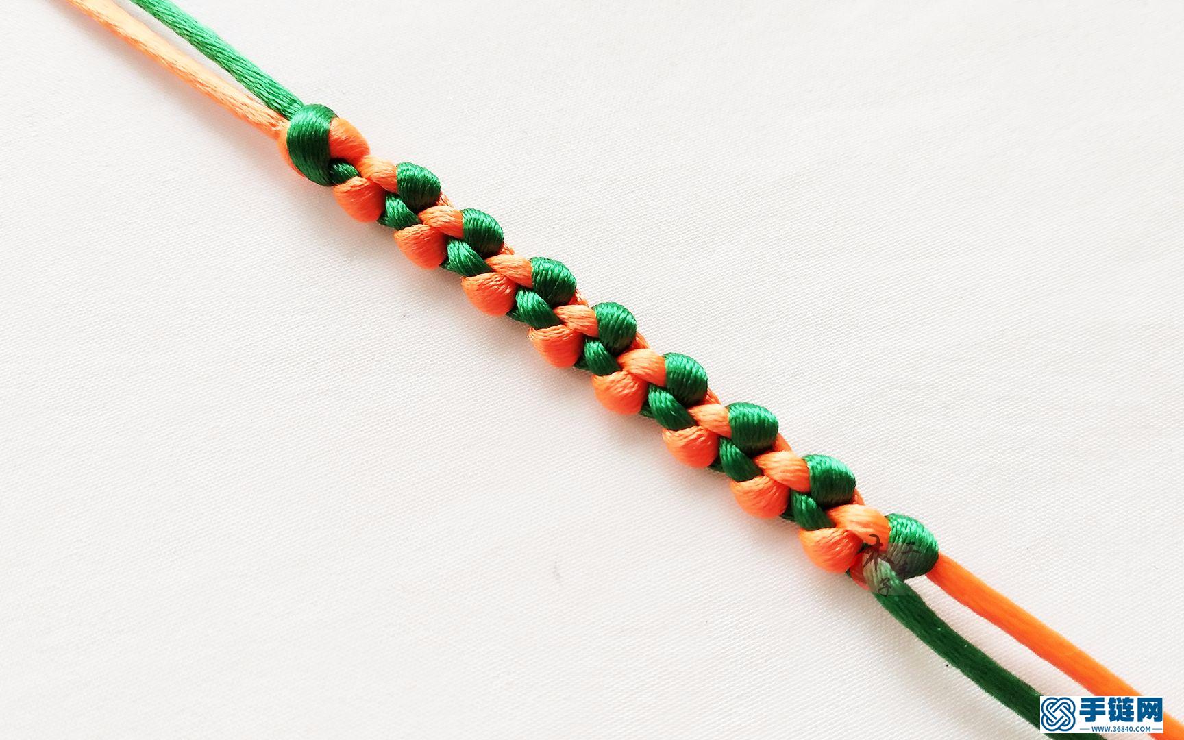 中国结基础结之左右轮结的红绳编织方法，学会可做美美哒的手链
