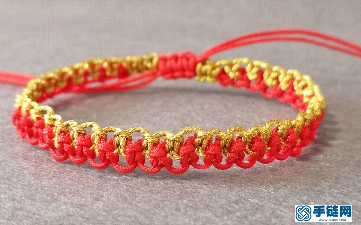 平结编法的红绳手链真好看，象征富贵平安，平步青云，教程很详细