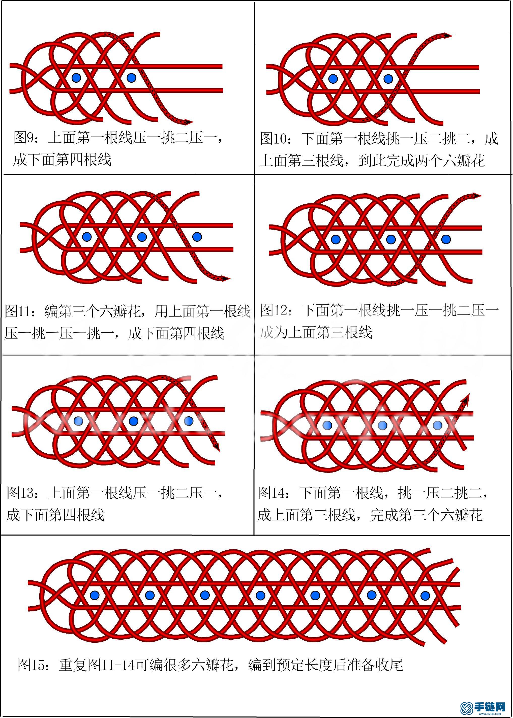 新的八股编-六瓣花八股辫