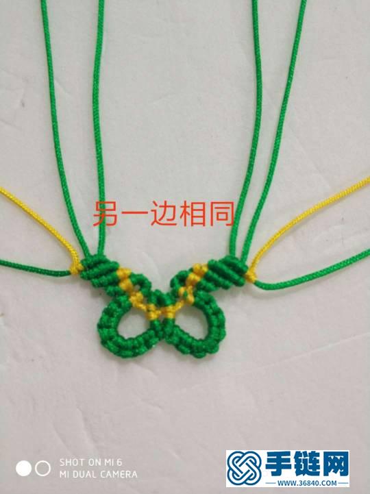 小蝴蝶编绳教程-完整编法步骤