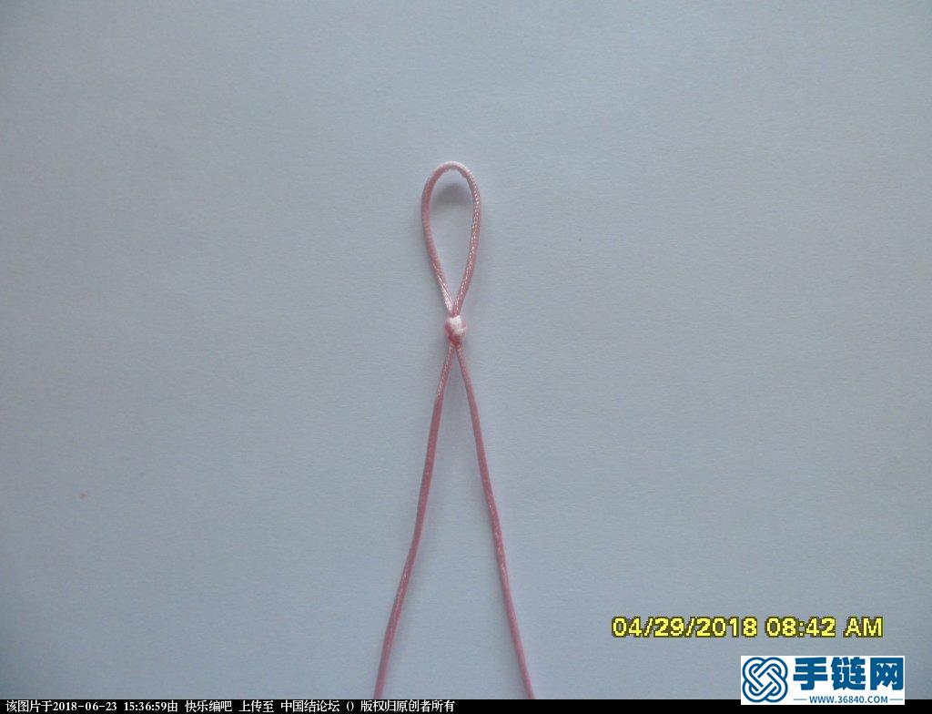 一款串珠十字挂件的编法 —— 双联结、平结、雀头结组合练习编绳教程-完整编法步骤