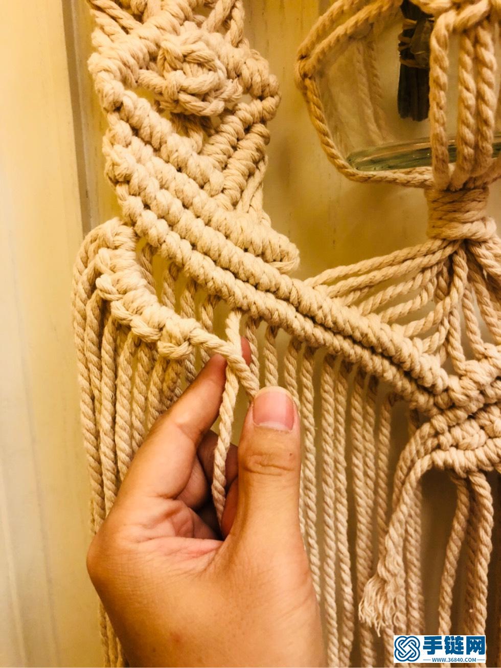 棉线壁挂编绳教程-完整编法步骤