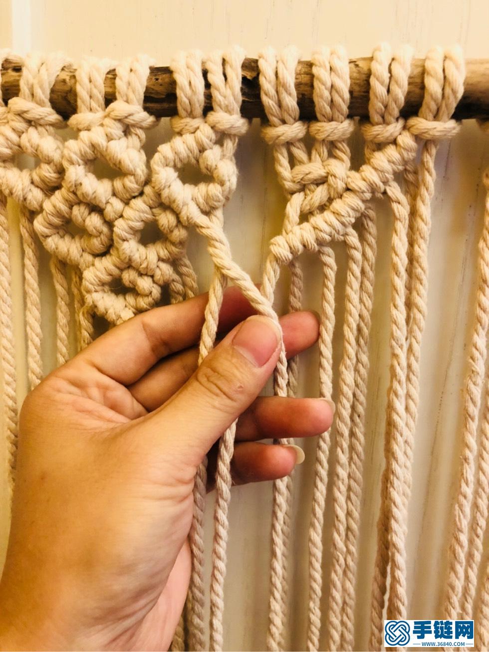 棉线壁挂编绳教程-完整编法步骤