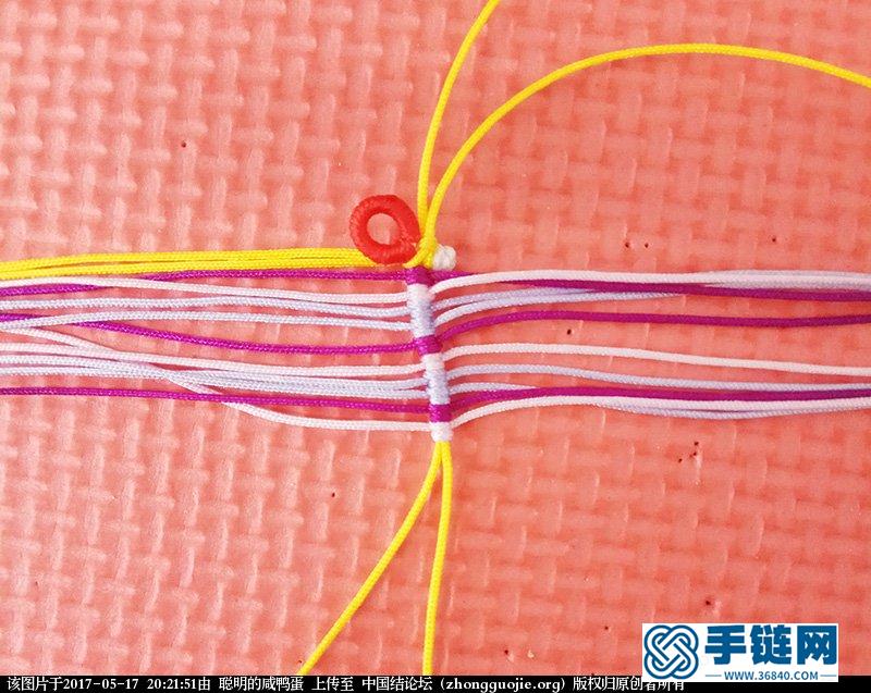 这回我认真仔细的做了一个花朵粽子的教程编绳教程-完整编法步骤