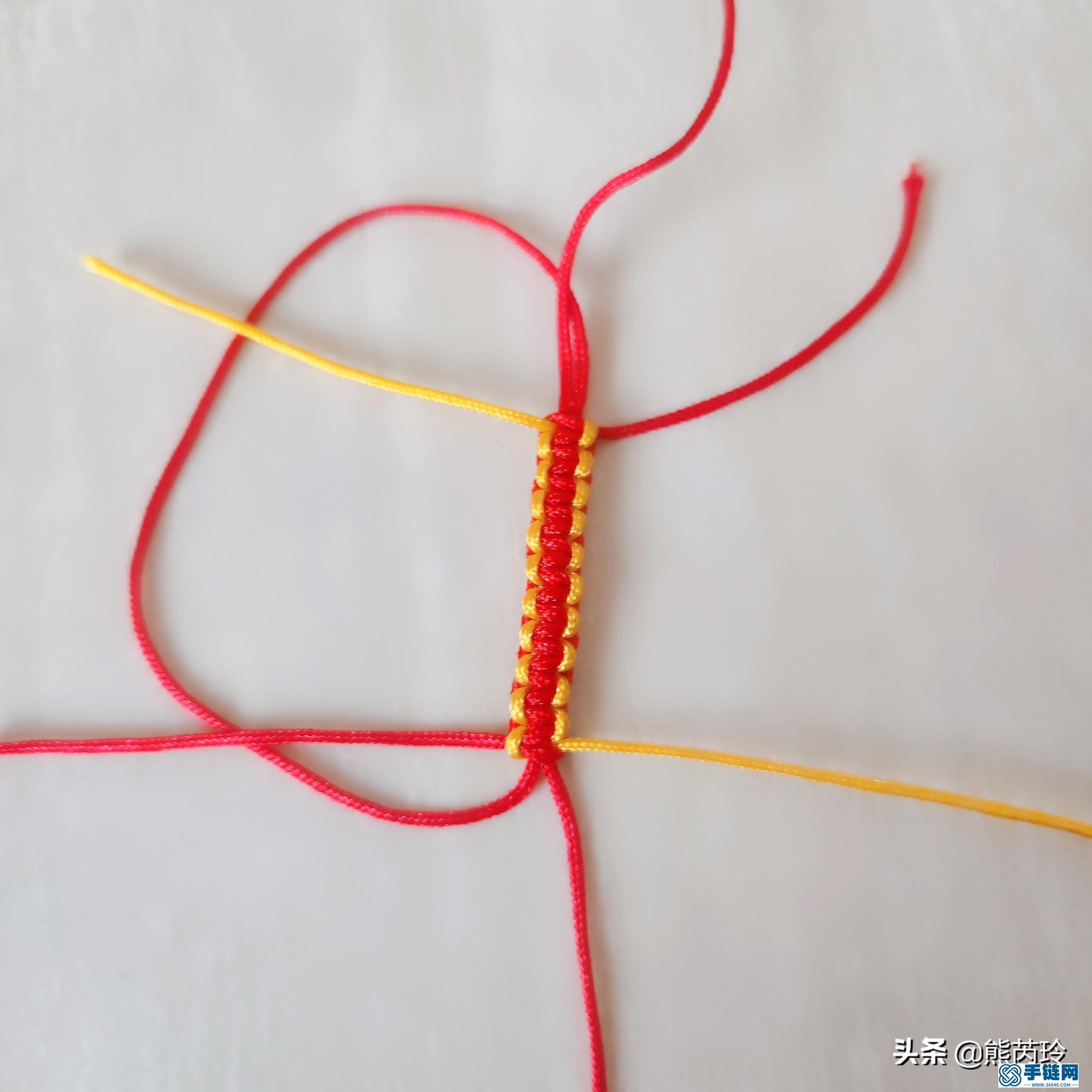 手链平结线圈编法，教你如何做手工编绳璎珞圈